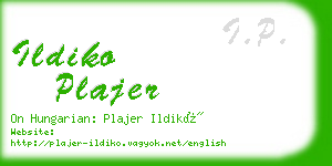 ildiko plajer business card